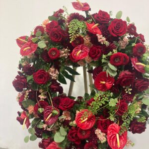 Coroa Funebre vermelha